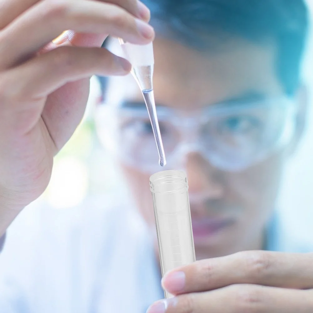 10 Pcs Plastic Graduated Sample Bottles Hydrating Vials Clear Mirco Test Tubes Empty for Injection