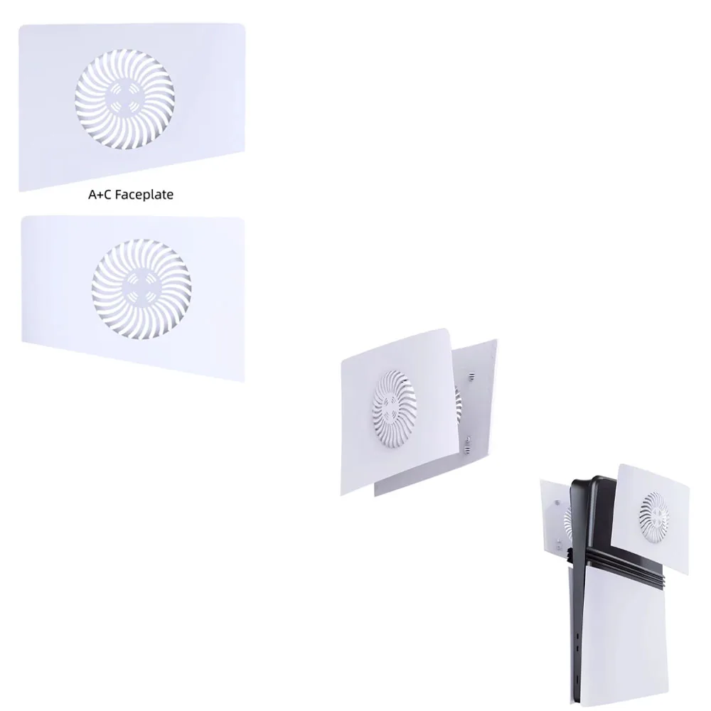 

AC Surface Shell for PS5 Pro Upper Cover with Cooling Hole Case Heat Dissipation Game Console Accessory White