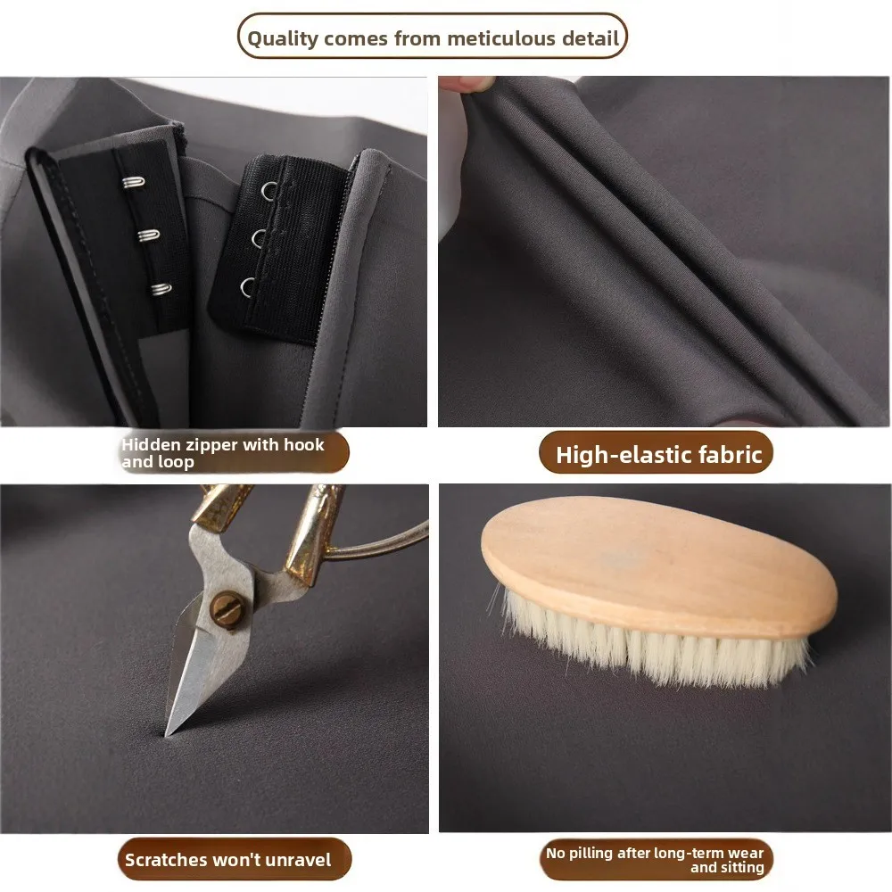 سروال نسائي عالي الخصر سميك من جلد القرش بتصميم سحاب للتحكم في البطن سروال رفع المؤخرة ملابس خارجية للخريف والشتاء