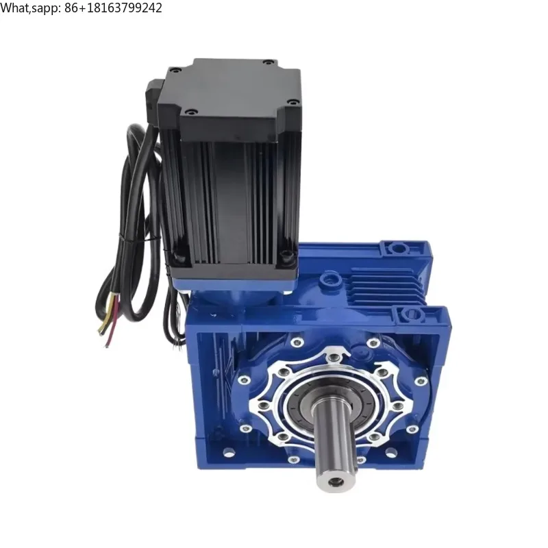 

Industrial 48V 1500W High-Torque Brushless DC Motor with RV075 Worm Gearbox for Crawler/Tracked Vehicle Chassis