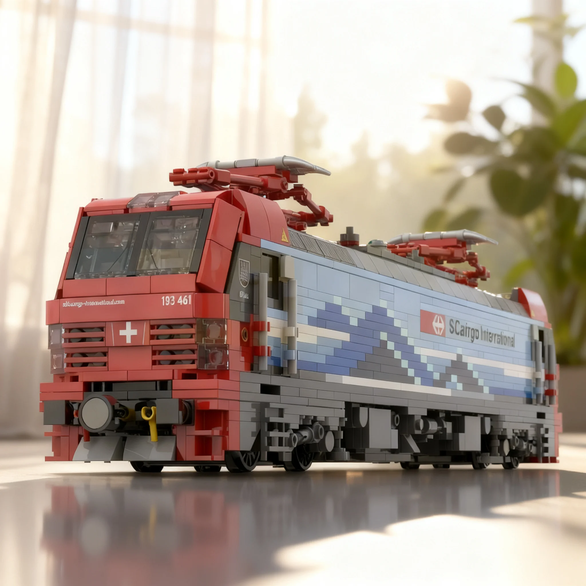 1546pcs MOC Train Electric Locomotive BR193 Vectron SBB Model Building Blocks Brick Art Display Birthday Collection Creative