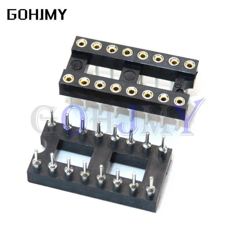 10PCS Round Hole IC socket Connector DIP 6 8 14 16 18 20 24 28 40 pin Sockets DIP6 DIP8 DIP14 DIP16 DIP18 DIP20 DIP28 DIP40 PIN
