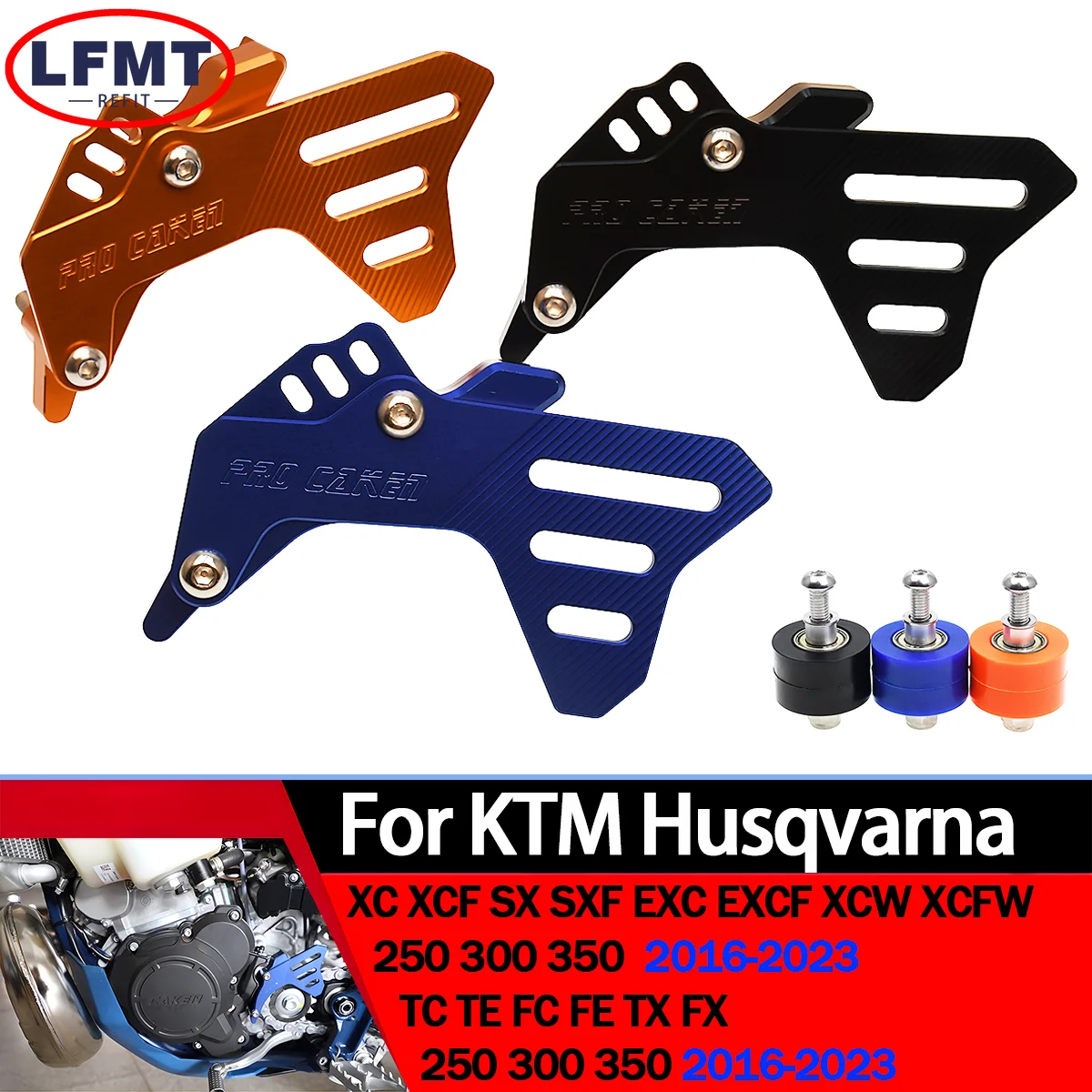 

Front Sprocket Cover Case Saver Protector Chain Guard For KTM EXC SXF XC XCF XCW XCFW TE FE 250 300 350 2016 2017 2018 2019-2023