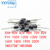20pcs/lot 5W Zener Diodes CASE17 56V 60V 62V 68V 75V 82V 91V 100V 120V 130V 150V 160V 180V 190V 200V 1N5370B~1N5388B Series