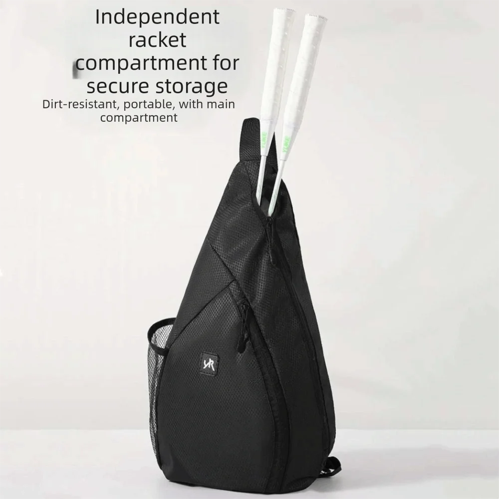 

Large Capacity Badminton Racket Bag Cross-Body Lightweight Sports Sling Bag Side Pocket Comfortable Tennis Should Bag Men Women