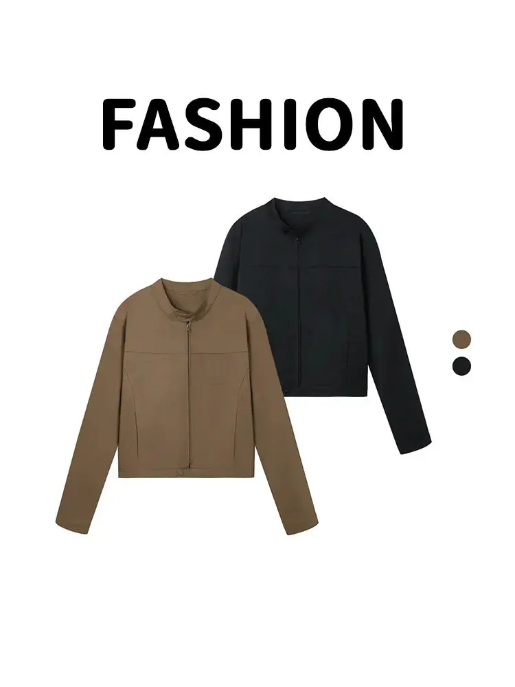 

Модная женская куртка Bla Spring Early Season с воротником-стойкой, оверсайз, художественный дизайн, прямой подол