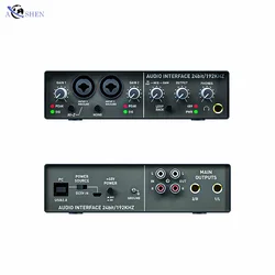 Digital Studio Sing 2 input channels Live Recording sound cards mixer USB Professional Audio Interface Soundcard mixing