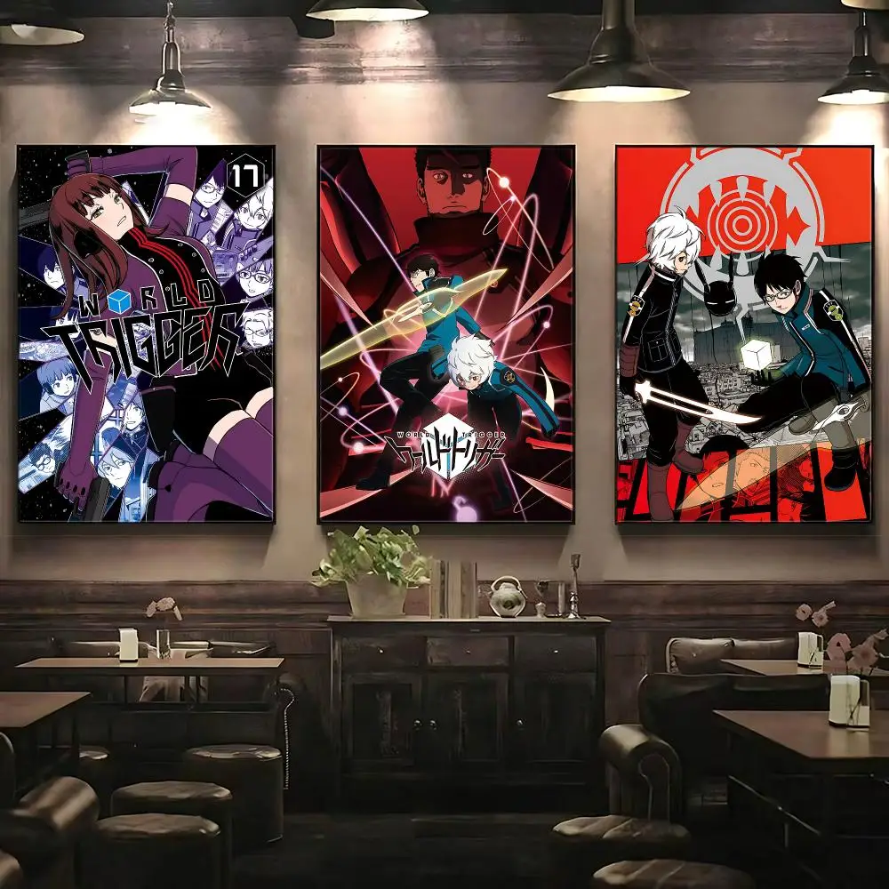 anime World Trigger Poster Poster HD Printing Premium Style for Home Decor for Bedrooms Hallways Cafes Gift