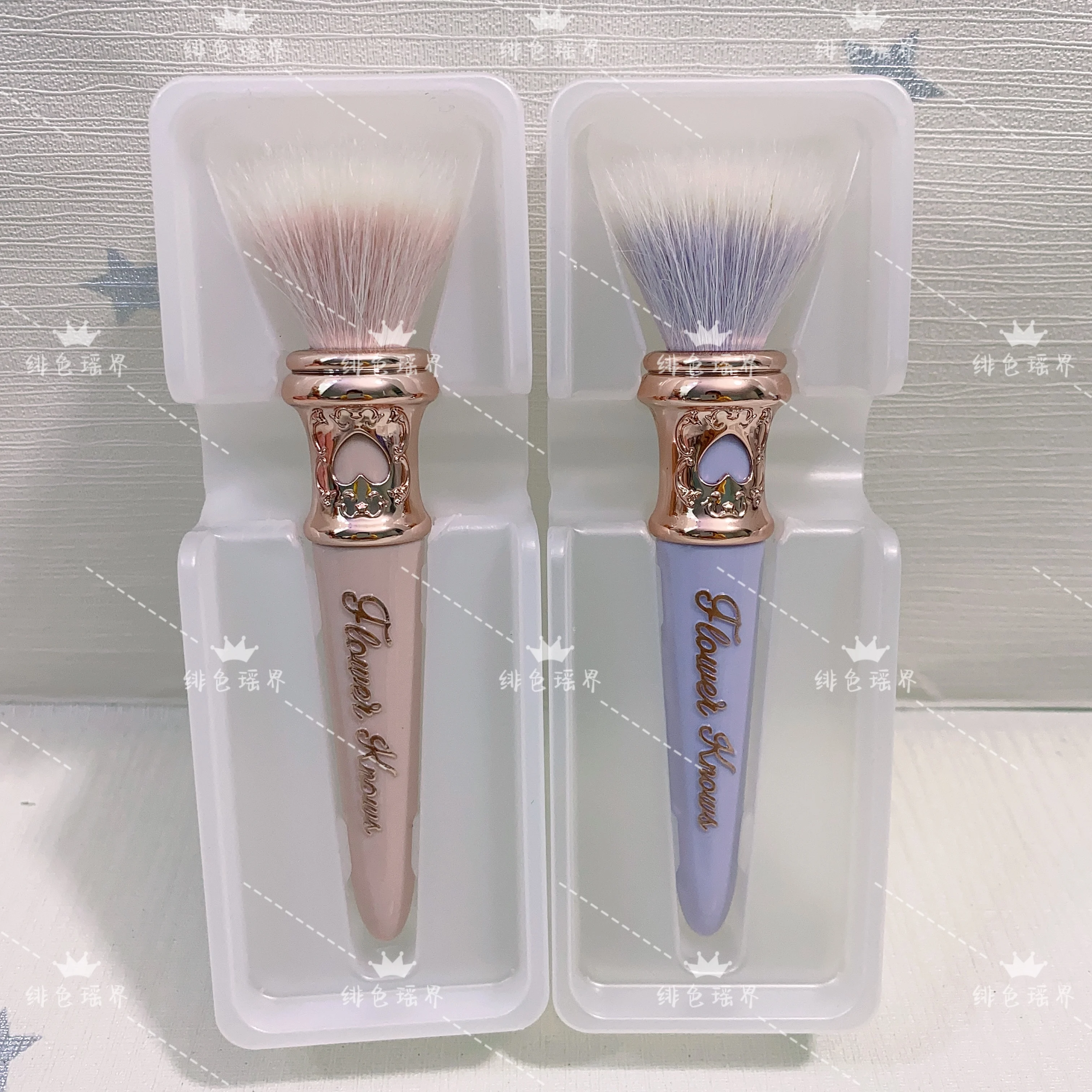 Flower Knows Swan Ballet Dotting Brush Moonlight Mermaid Powder Blusher Brush Chocolate Strawberry Rococo Unicorn Brush