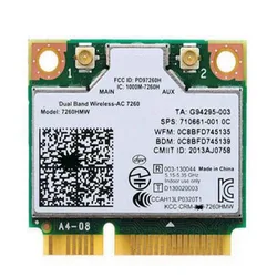 Dual Band Wireless-AC 7260  7260HMW intel 7260AC 7260HMW 7260AC half Mini PCI-e bluetooth Wireless wifi 867M+4.0BT