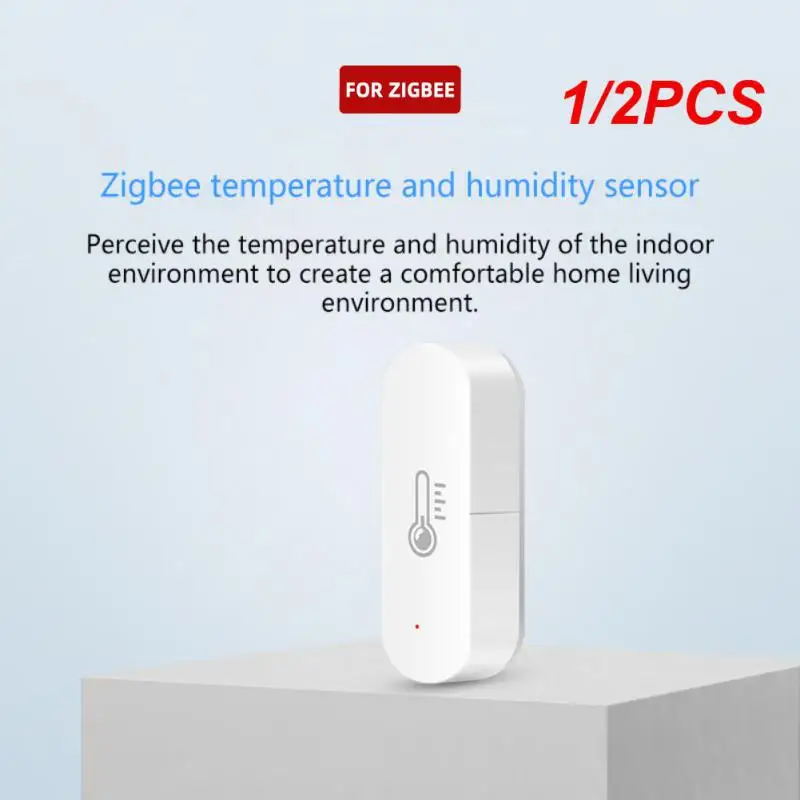 

1/2PCS 1-Tuya Temperature Humidity Sensor Home Connected Thermometer Work With Smart Life Alexa Assistant