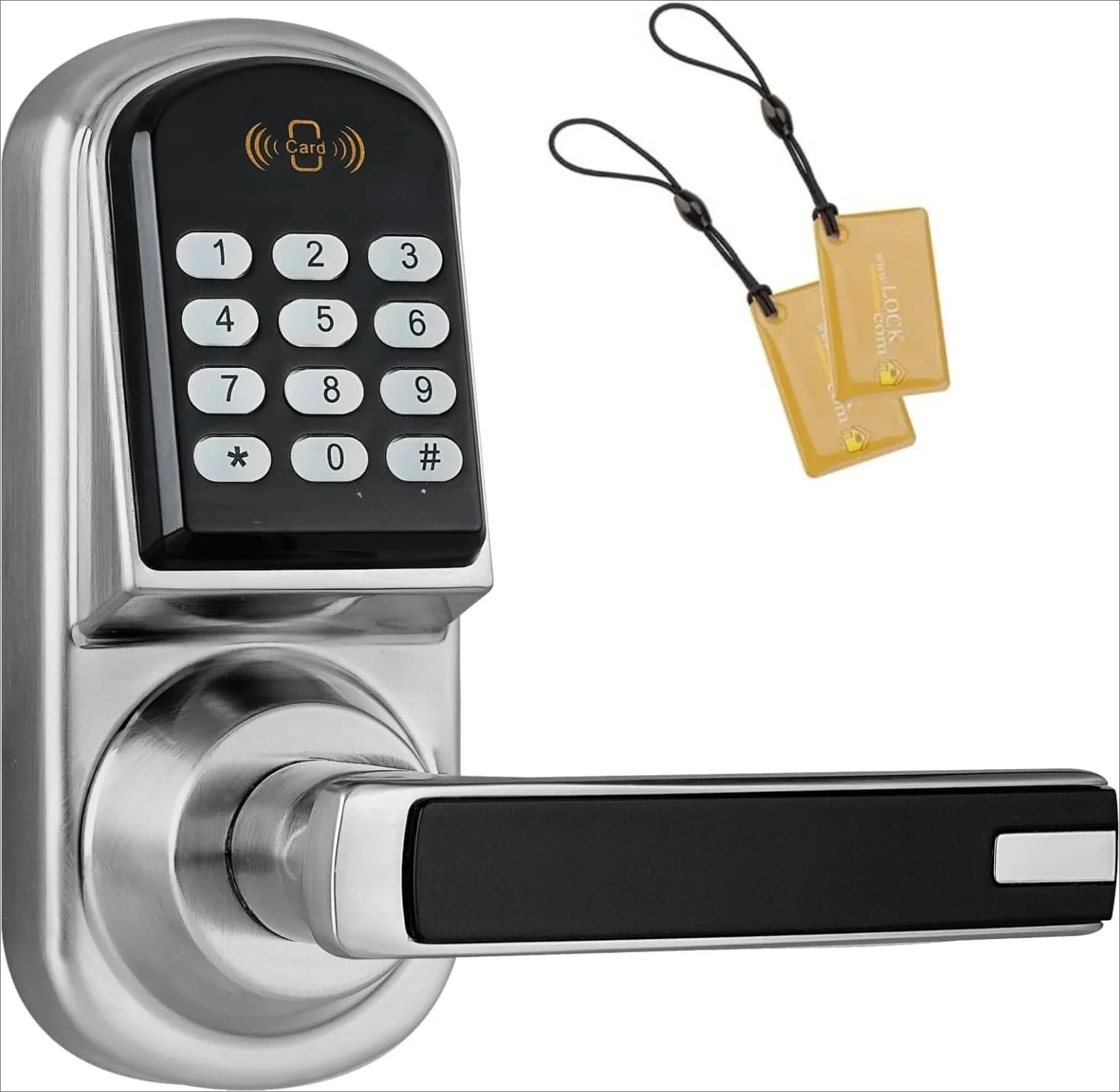 Security LS-8015 Cerraduras Electronic Single Latch Digital Code Card Reader Key Button Keypad Door Lock