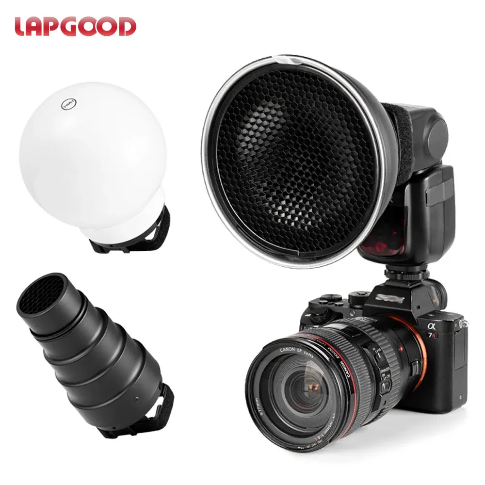 Snoot Standard Reflection Softball Speedlite Flash Accessories for Godox TT600 TT685 TT350 V860II V350 Yongnuo YN560IV Speedlite