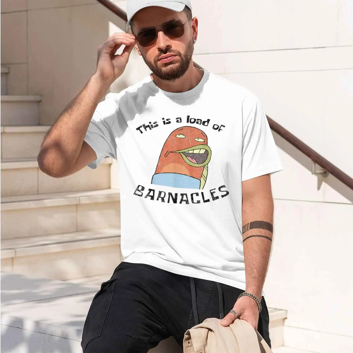 This Is A Load Of Barnacles T-Shirt Small Summer short-sved breathable sweat-wking versatile fashion T-shirt for ba-to-sool seas