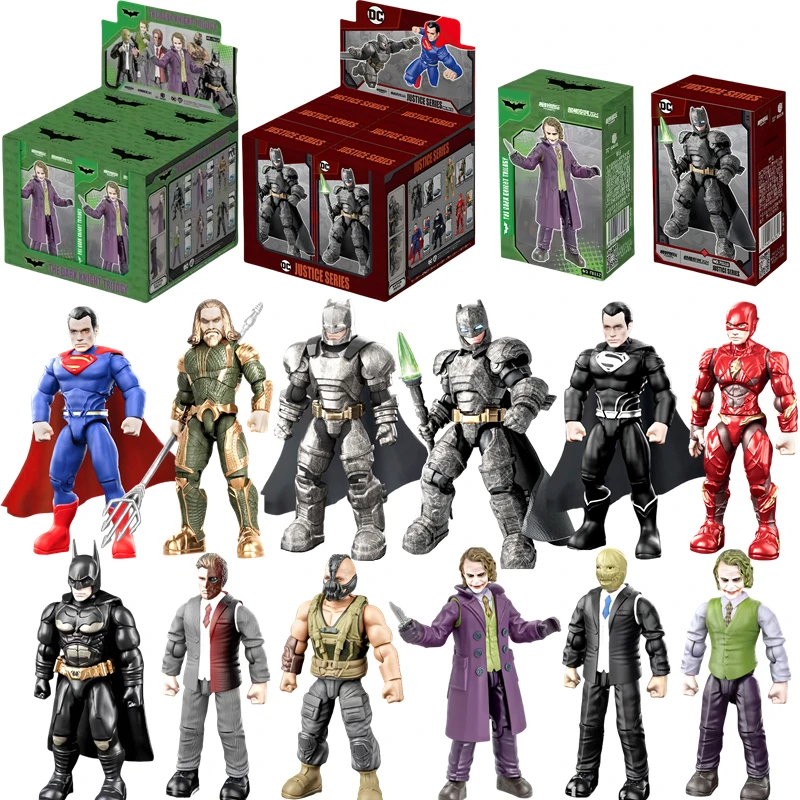 DC Original armado Batman JOKER negro Superman BANE dos caras villano Liga de la justicia empalme figuras de acción juguetes ensamblados regalo