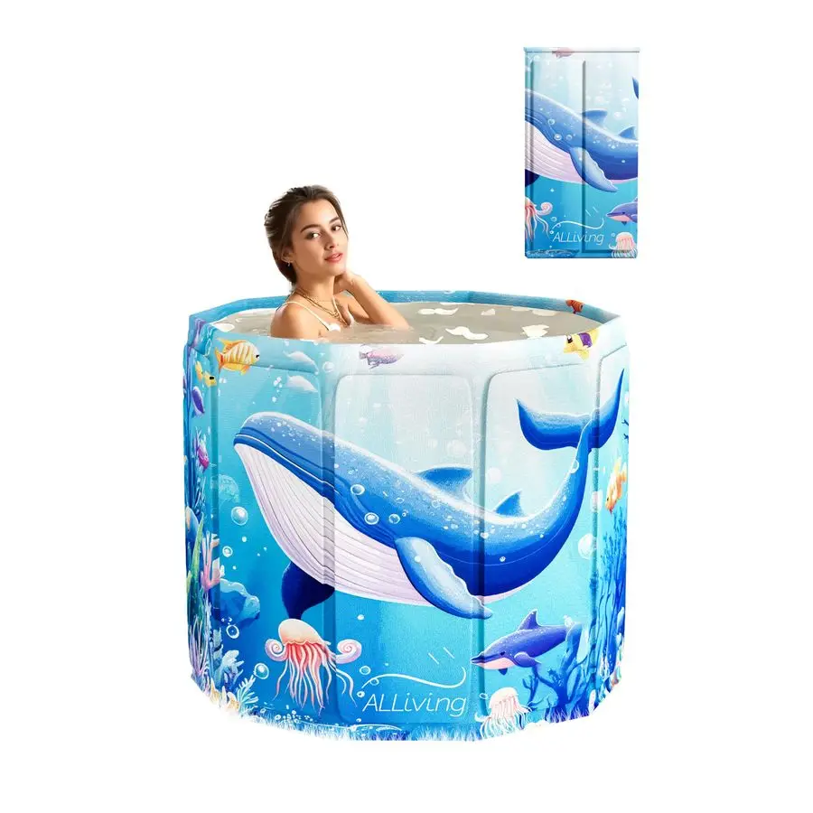 

Bathtub Adult Ice Bath Tub Collapsible Folding Foldable Bathtub for Adult Shower Bathroom Hot SPA Soaking Cold Plunge Tub Deep F