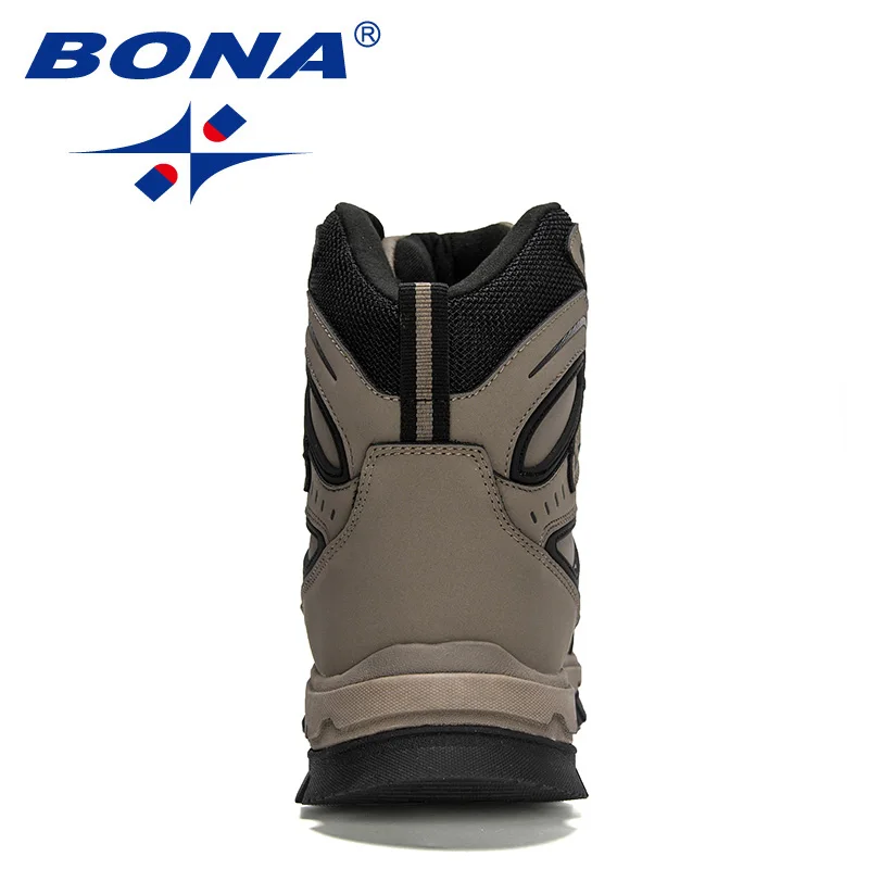 BONA 2023 New Designers Nubuck Winter Plush Boots Men Working Shoes Outdoor Hiking Warm Boots Man High Top Anti-Slip Footwear