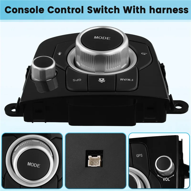 A33K-Car Console Control Switch Navigation Surface Frame Console Controllor Button For Mazda 3 Axela 2014-2019 BHN1-66-CM0C