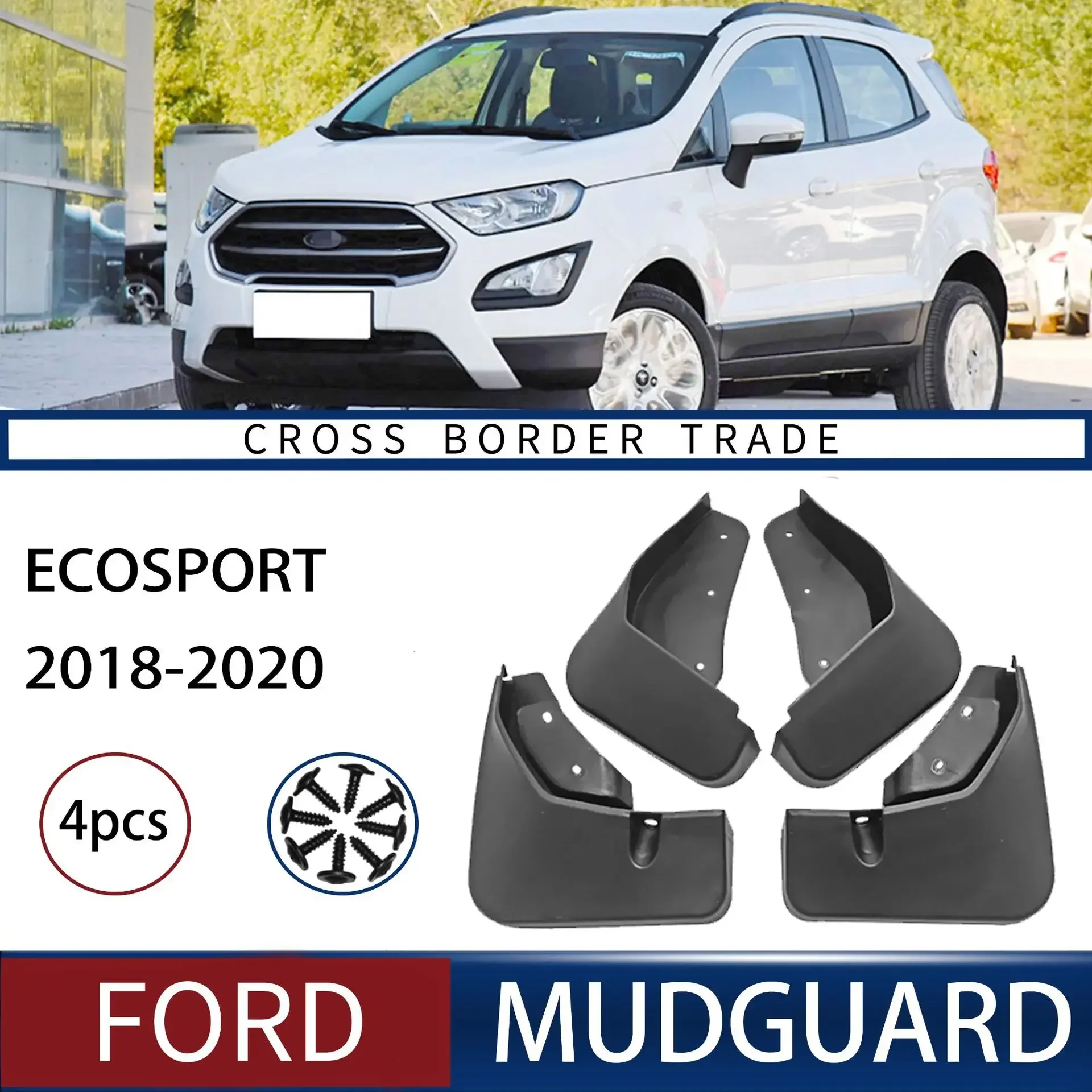 

FOR Ford Ecosport 2018-2020 Car Molded Mud Flaps Splash Guards Mudguards Front Rear Styling Front Rear Car Accessories