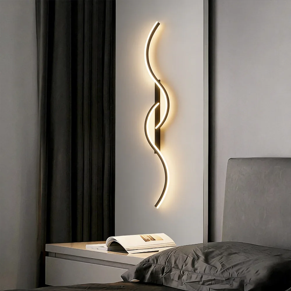Modern LED Wall Sconces 60/80/100CM For Living Room Bedroom Study Dining Room Hallway Interior Decor Lighting Strip Wall Lamp