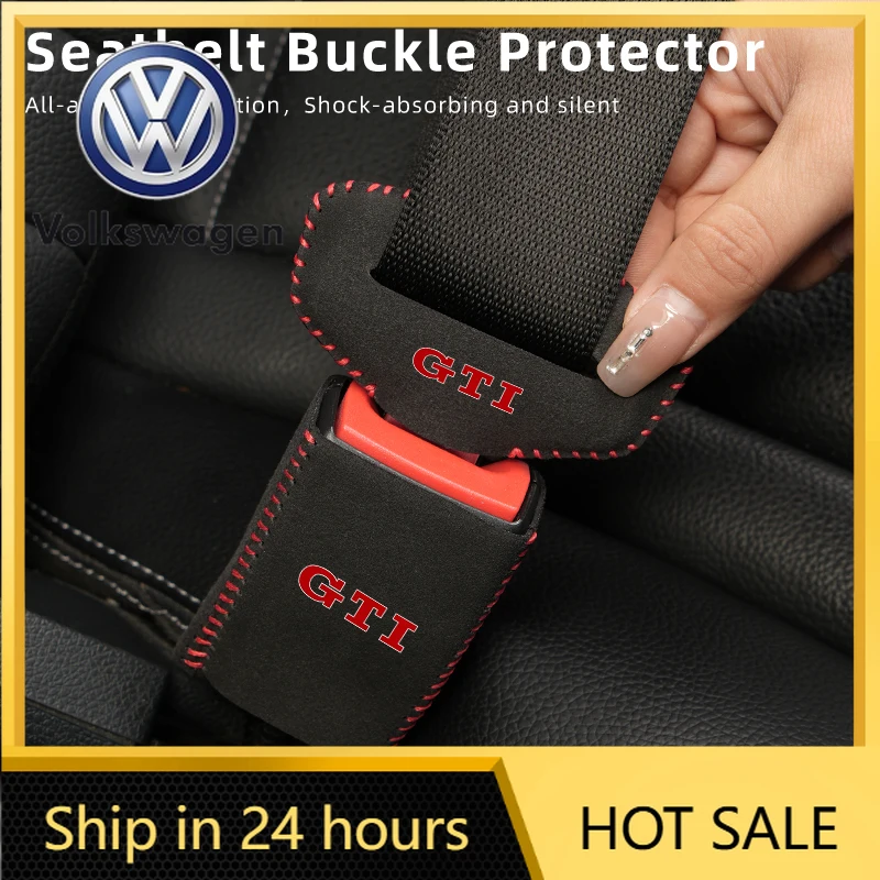 

2026 Hot Car Seat Belt Buckle Clip Protector Cover Accessories For Volkswagen VW GTI Passat Golf Tiguan Polo Scirocco Jetta T-RO