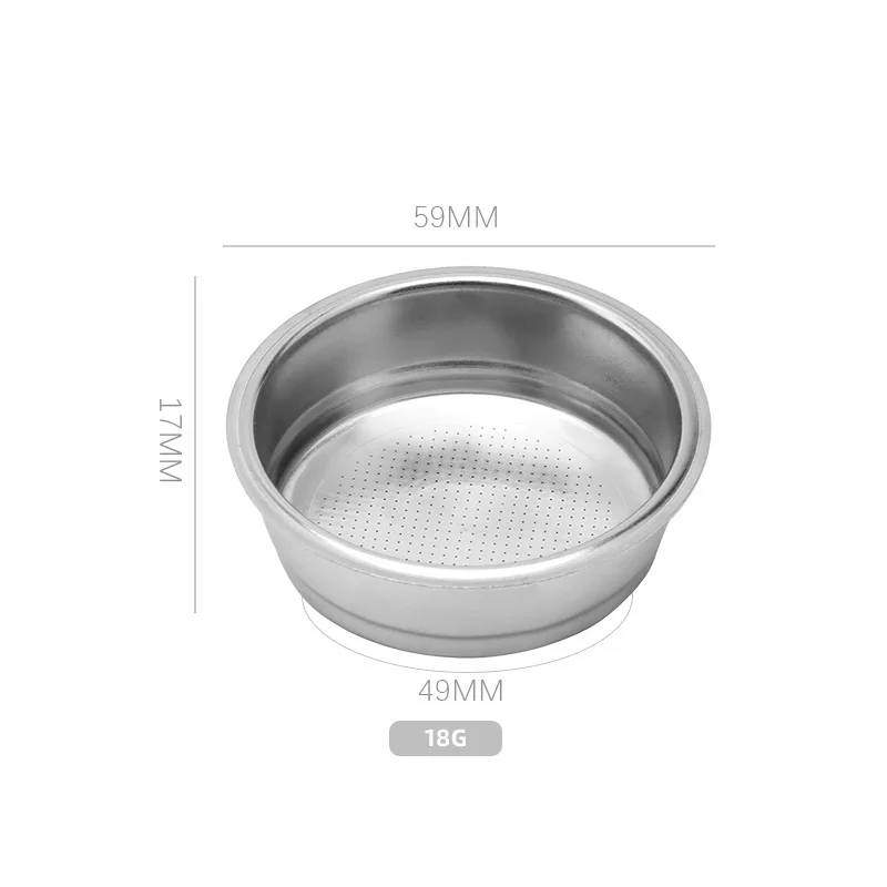 51mm Double Layer Pressurized Coffee Filter Basket Stainless Steel Coffee Reusable Filter Cup Pressurized Porous For Portafilter