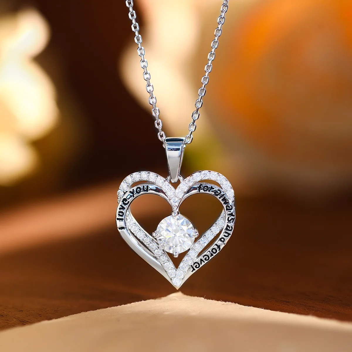 bocai-new-s925-pure-silver-jewelry-simple-and-niche-inlaid-with-moissanite-heart-to-heart-pendant-women's-selected-gift