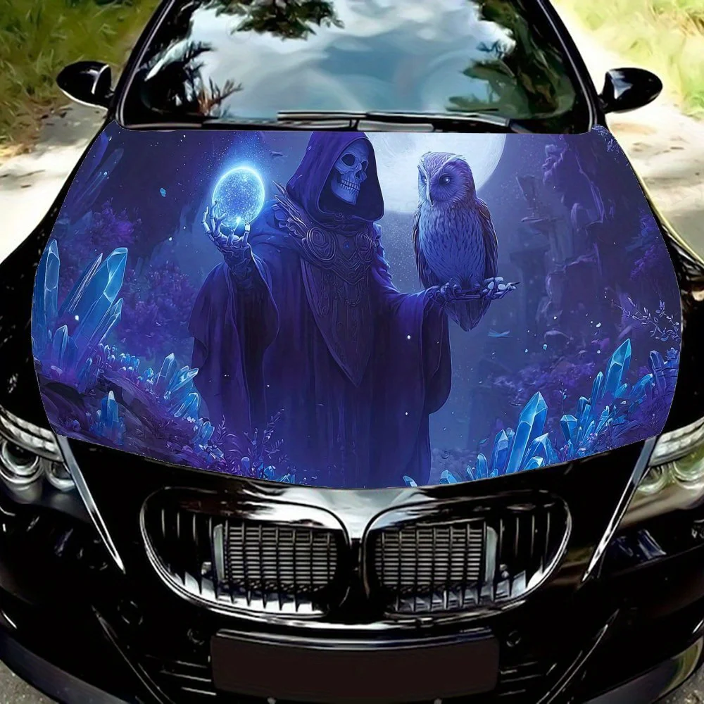 

Magic Phantom Car Hood Sticker - Made of Waterproof and Scratch-resistant Material, It Fits All Kinds of Cars, and The Skeleton