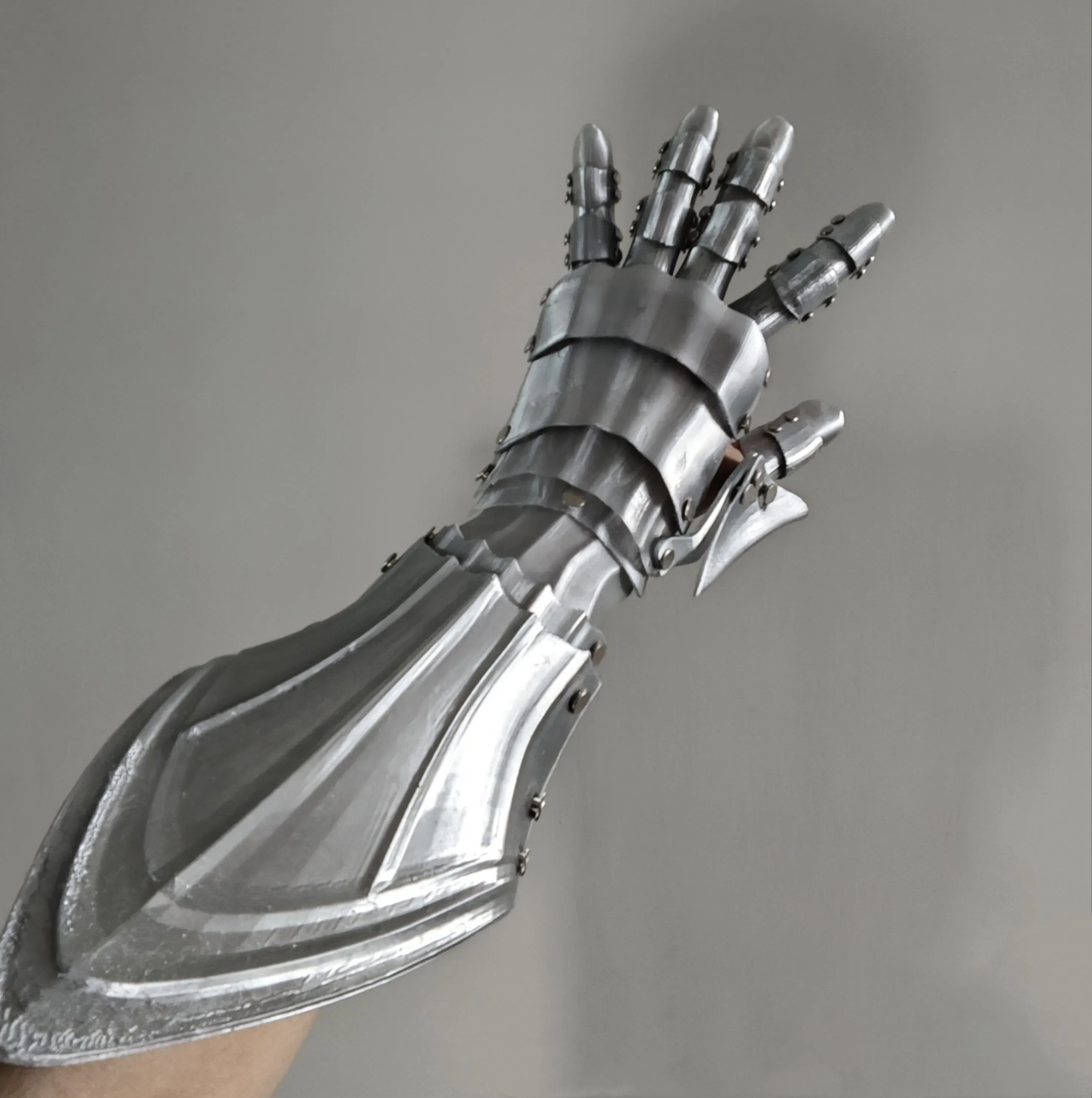 Guantes Largos Mecánicos Hechos a Mano con Impresión 3D, para Hombre y Mujer, Estilo Gótico, Techwear, Punk, Armadura de Mano, Disfraz Medieval de Cosplay