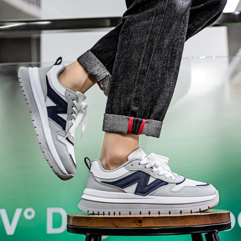 

Men's Casual Vulcanized Shoes Brand Original Four-season Color-blocked Fashionable Versatile High-quality Walking Board Shoes
