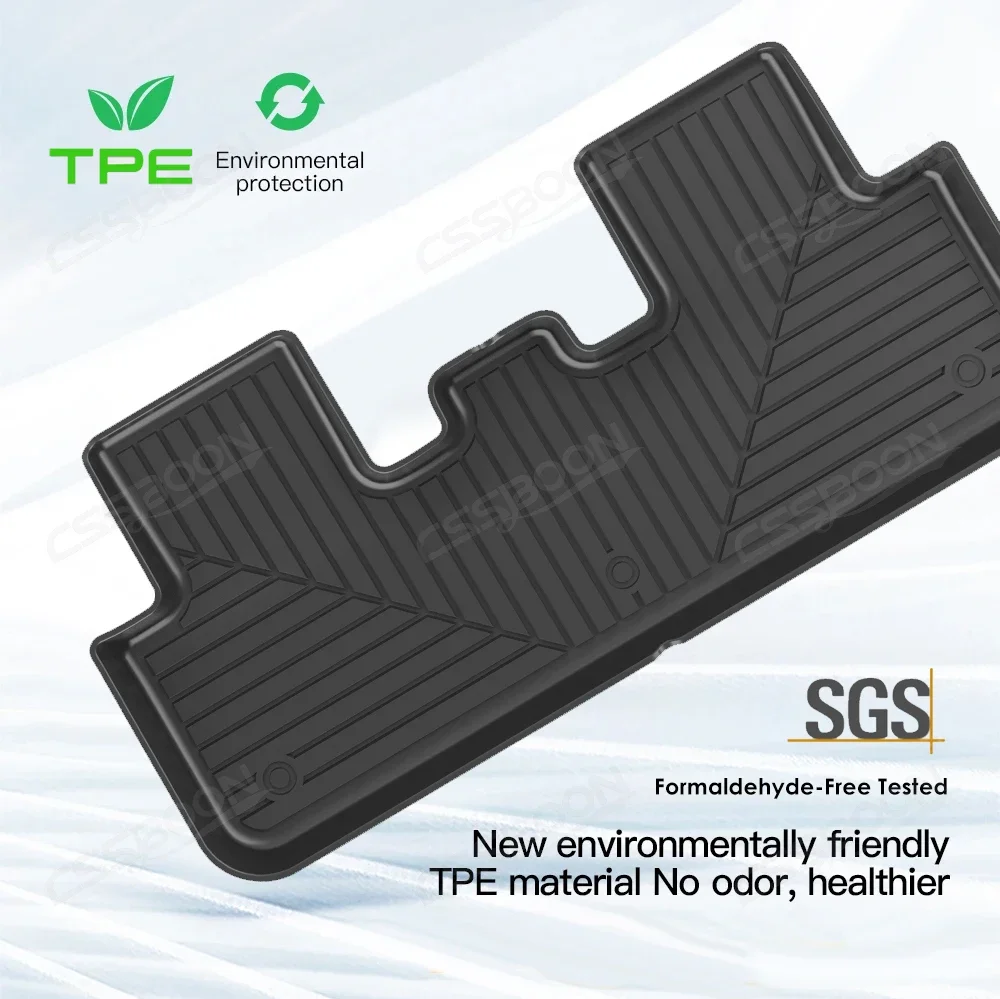 TPE Floor Mats Full Wrap For Tesla New Y Juniper 2025 Rear Trunk Carpets Weather-resistant Floor Liner Cargo Mat