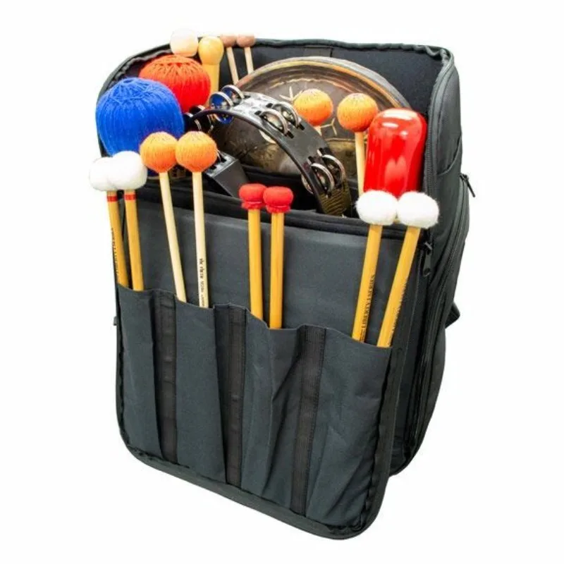 

timpani oversized marimba mallets drumsticks sheet music backpack percussion