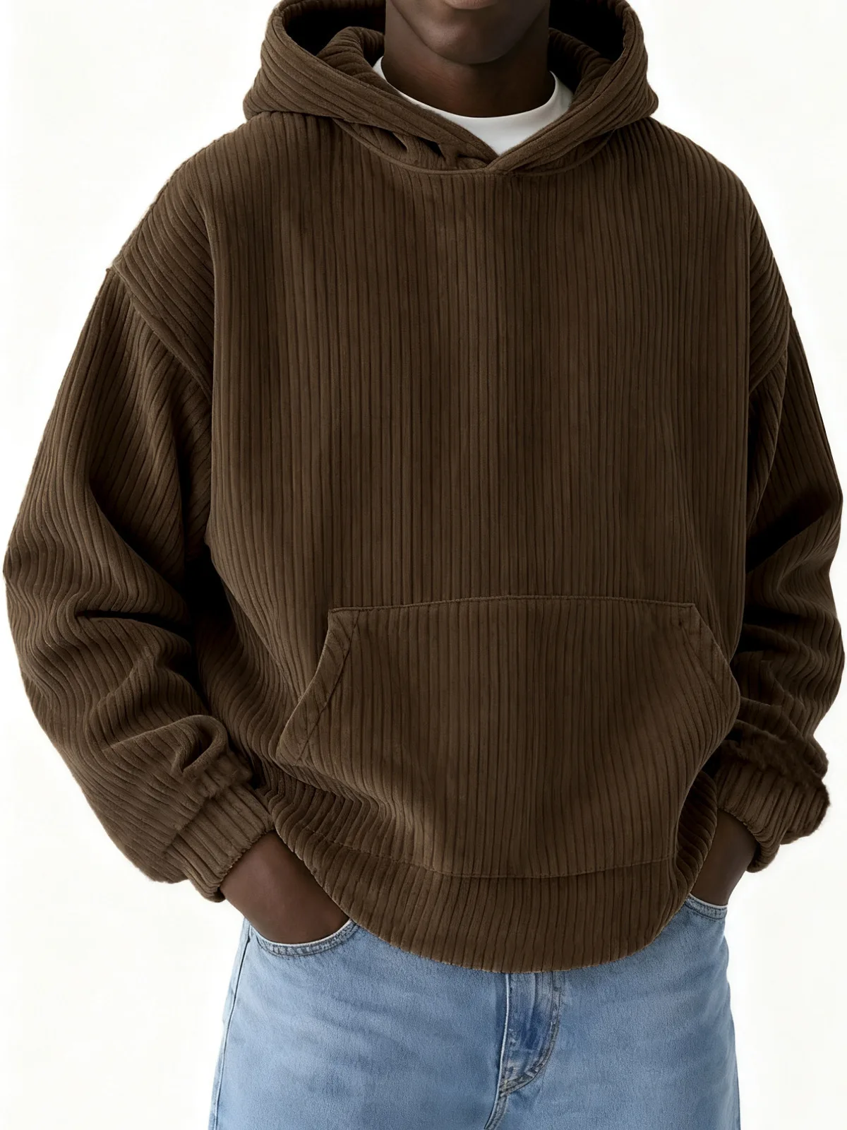 2026 Herren-Hoodie Corduroy Streetwear Y2k Vintage Kleidung Angebote Hohe Qualität Willkommensangebot 90er Jahre Oversize Herren-Kapuzenpullover – Detail 14