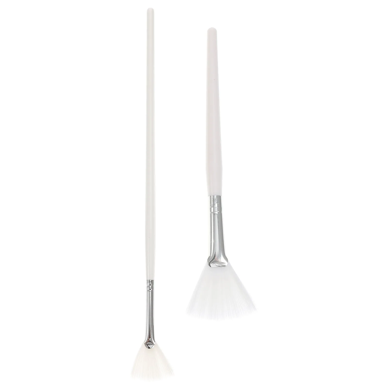 2 pezzi di pennello applicatore per maschera facciale, design a ventaglio, strumento di bellezza per una distribuzione uniforme di maschera per il viso, set di pennelli per la cura della pelle con setole morbide