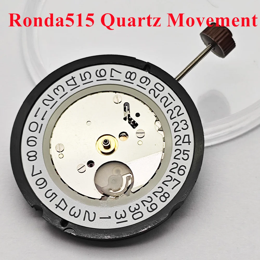 

Кварцевый механизм 515, 3 стрелки, батарея, кварцевый механизм с датой, аксессуары для ремонта, замена механизма 515-3