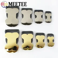5/10Pcs Meetee 10-25mm Metal Side Release Buckle Bag Strap Adjuster Clasp Backpack Belt Dog Collar Bone Shape Hook Accessories