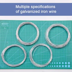 10M Materiały z drutu ocynkowanego Średnica 0,8/0,95/1,2/1,4 mm Drobny drut żelazny Zestaw do samodzielnego montażu Miniaturowe akcesoria do scen krajobrazowych