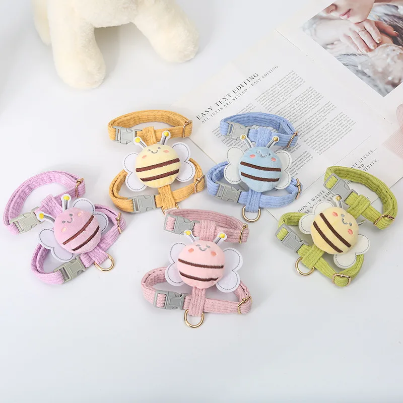 Hot Sale Adjustable Cat Harness Leash Set Escape Proof Soft Vest Harness Comfort Breathable Outdoor Walking Lead for Small Dog
