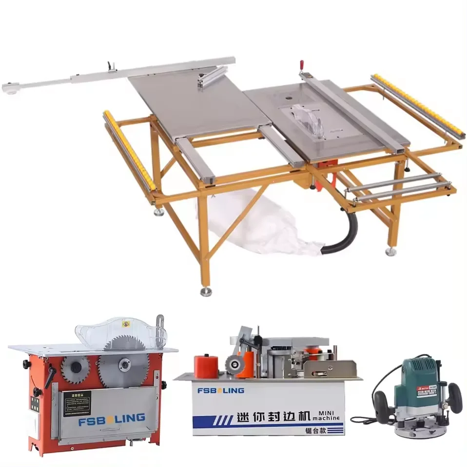 

Woodworking Machinery 3-in-1 Multifunctional Panel Dust-free Sliding Table Saw Wood Cutting Machine