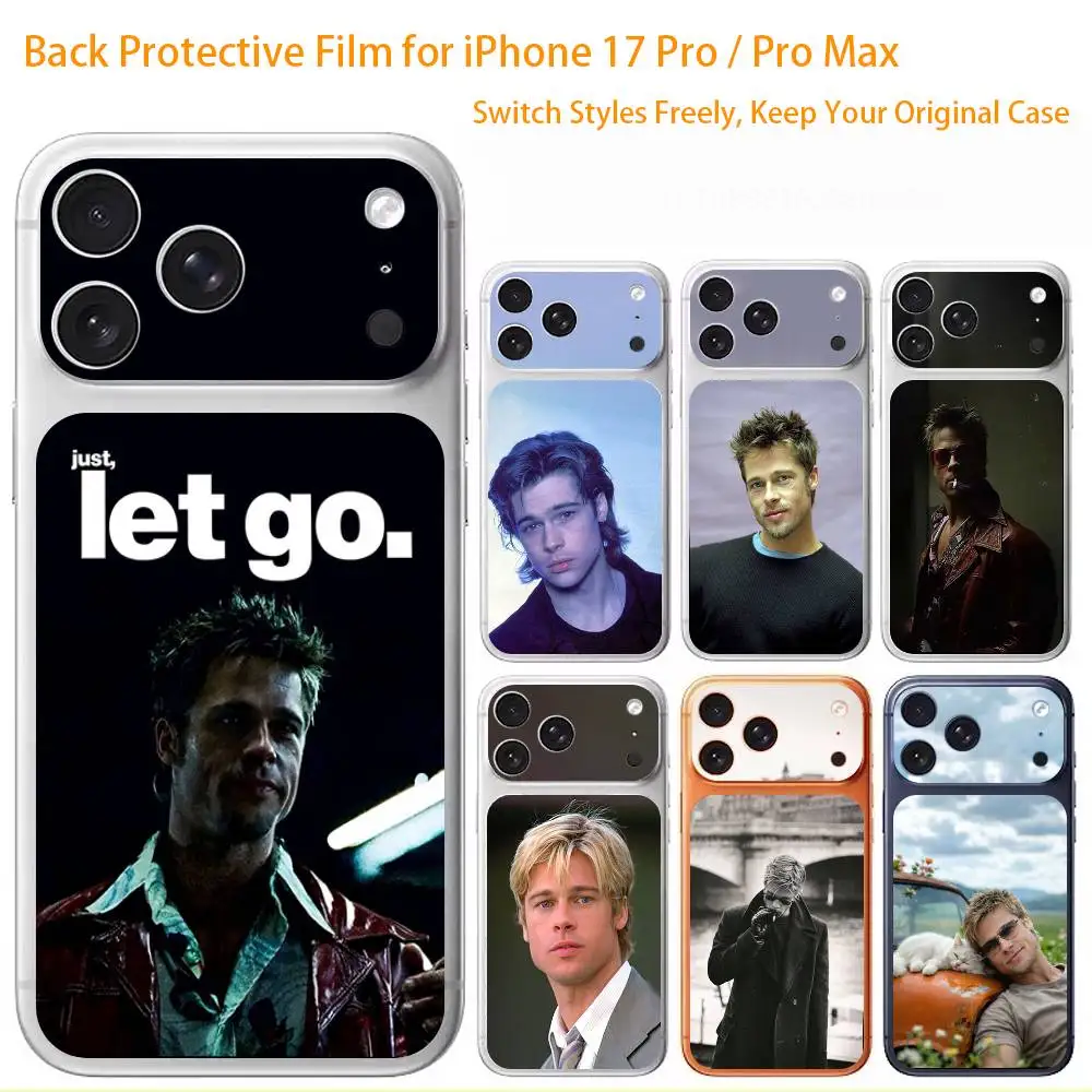 

Премиум-наклейка Actor B-Brad P-Pitt для iPhone 17 Pro/Max, защитная наклейка на заднюю панель и камеру (не чехол)