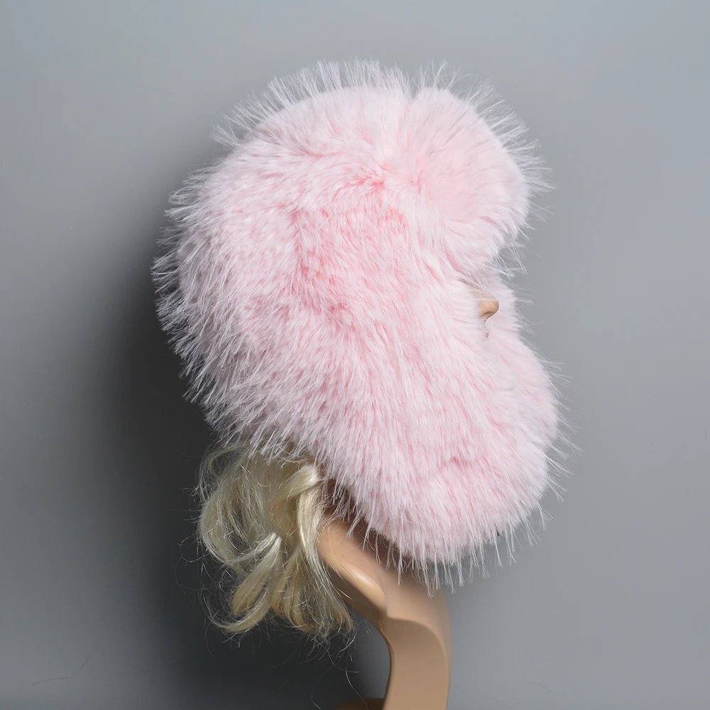 Hot High-end Luxury Artificial Hat Unisex False Raccoon Fur Hat Lei Feng Cap Ear Cap Real False Fur Hat 100% Top False Hat