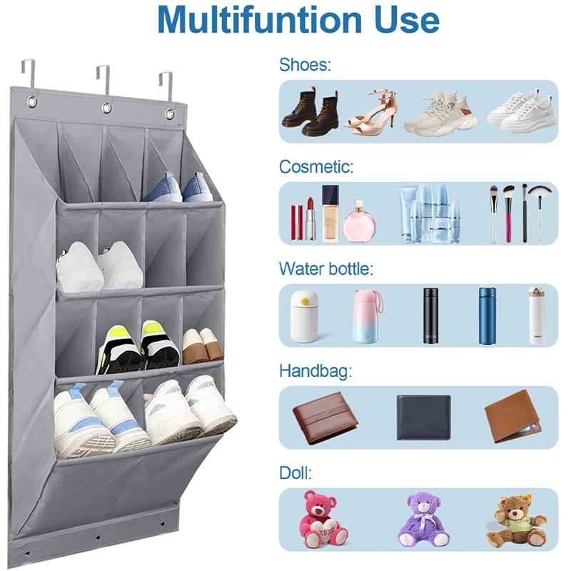 Shoes Organizer Rack Shoes Rack 14 Grid For Room Over Door Hanging Storage Holder Bedroom Shoes Storage Bag