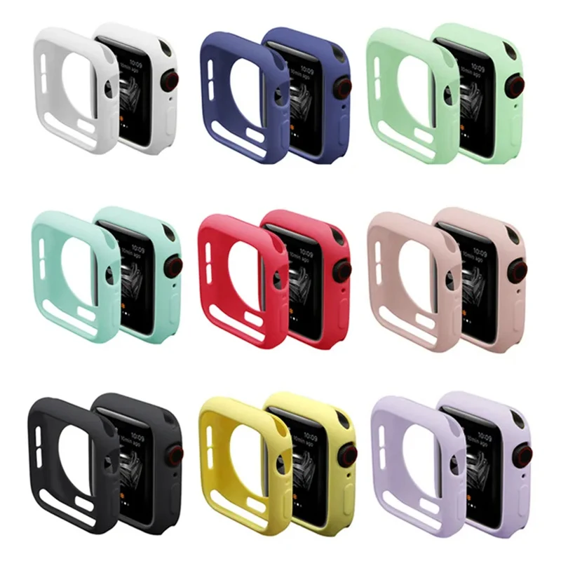 Etui na Apple Watch Ultra 49 mm Miękki silikonowy pokrowiec ochronny na iwatch Series 9 8 7 SE 6 45 mm 41 mm 44 mm 42 mm 38 mm 40 mm Bumper