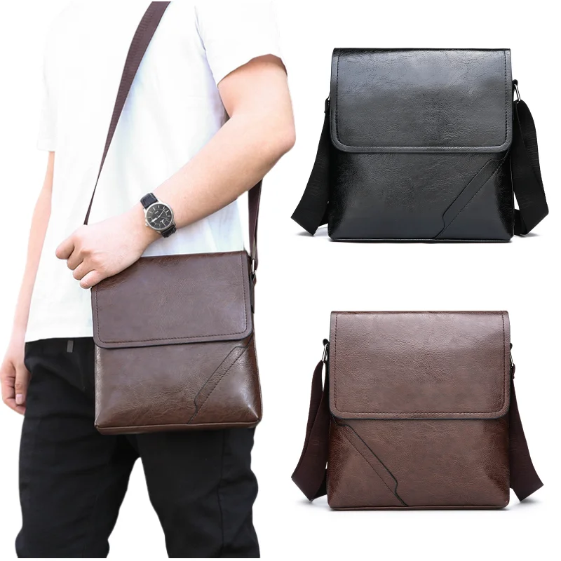

New Minimalist Men's Single-shoulder Bag, Business Casual Crossbody Bag, Multi-functional Vertical Fashionable Crossbody Bag