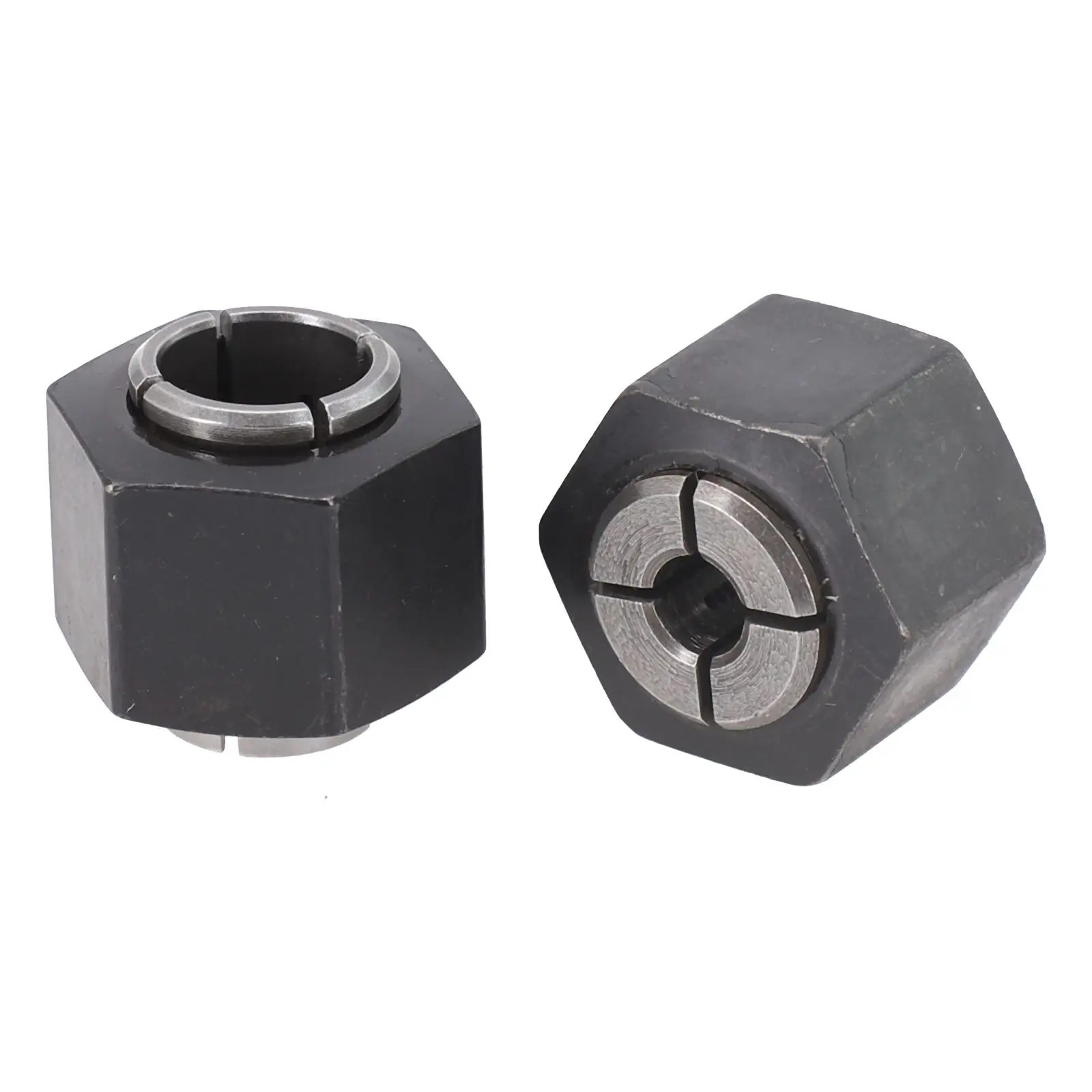 2pcs Steel Router Collet 12.7mm 6.35mm Black Chuck Nut For DW621 DW618 DW621K DW6214 Power Tool Accessories