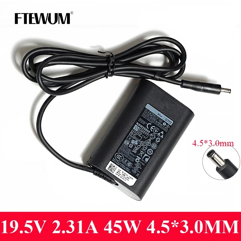 Laptop Adapter 4.5*3.0mm 19.5V 2.31A 45W Charger for Dell LA45NM131 DA45NM131 XPS 11 12 13 9350 Inspiron 11/13/14/15 7579 L322X