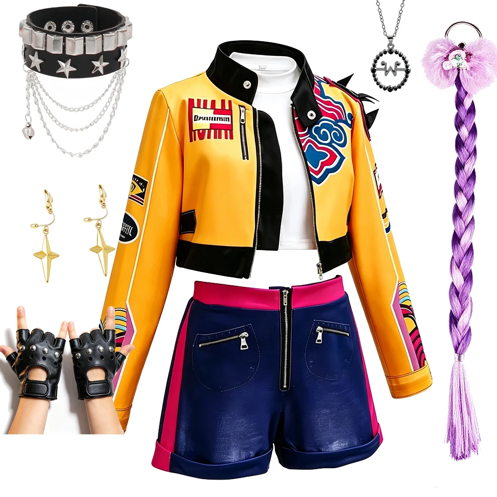 Koreanische Kinderkleidung mit Oberteil und Rock für Mädchen, Halloween-Karneval, Sänger-Auftritt, Cosplay-Kostüm 3-12 Jahre – Detail 8