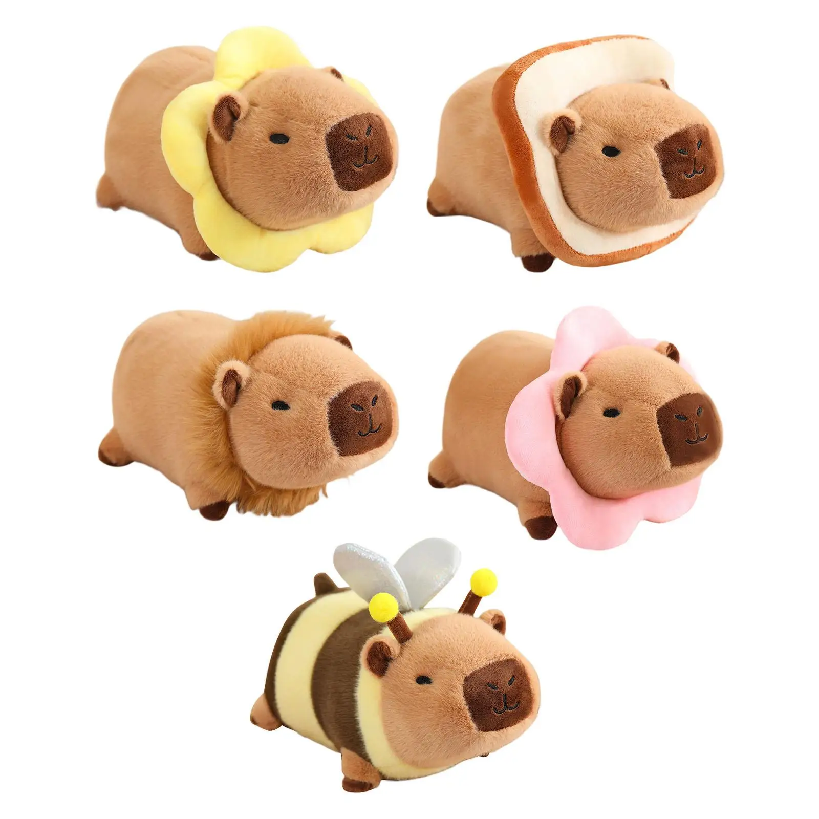 Capybara Plush Toy para Decoração do Quarto, Photo Props, Collectible, Macio, Recheado