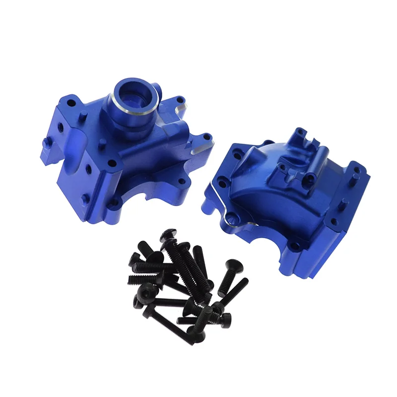 Aluminum Front Rear Bulkhead Gearbox Housing 9529 for 1/8 Traxxas Sledge 95076-4 RC Car Upgrades Parts Accessories,Blue