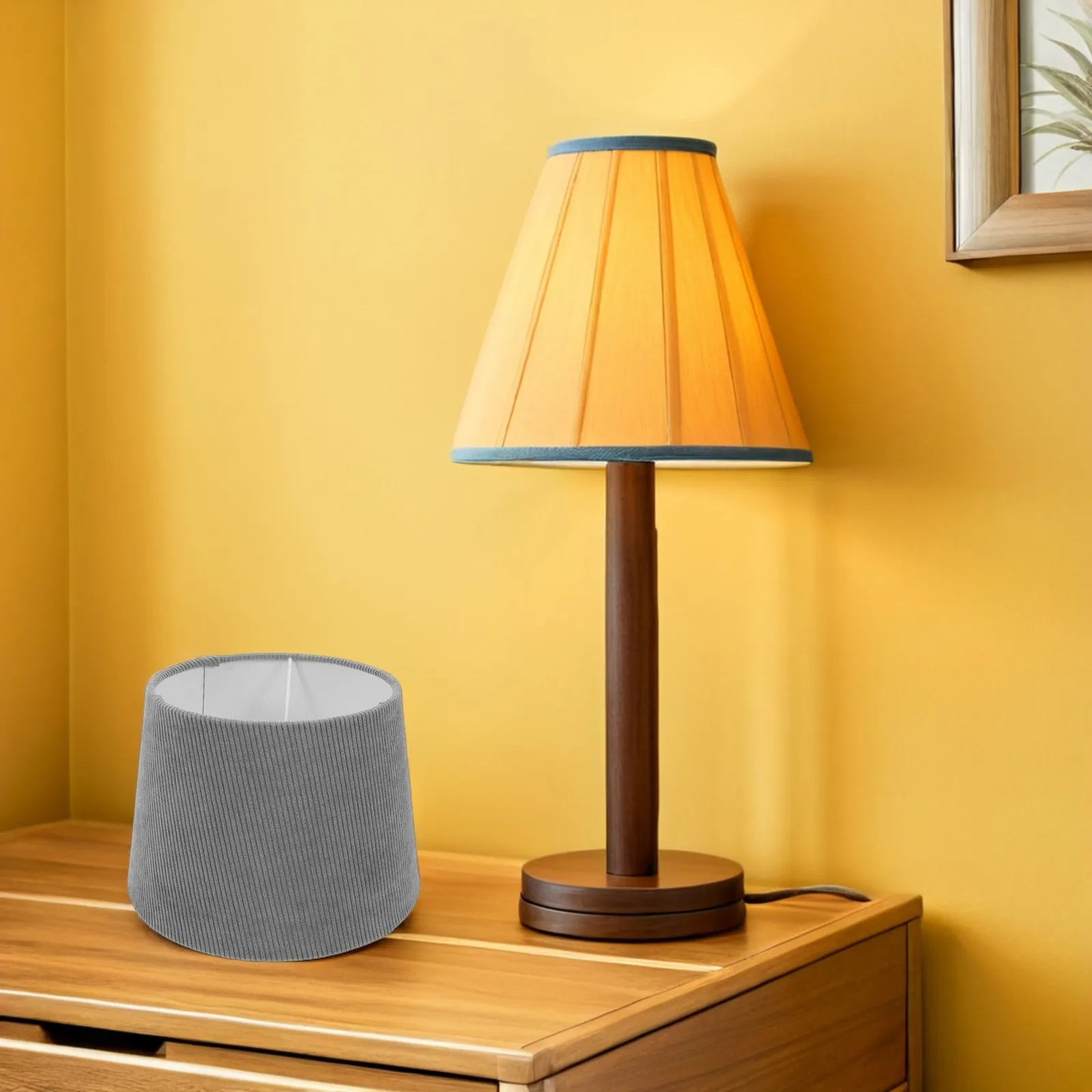 

Тканевый абажур для настольной лампы, напольного светильника, диаметр 18,5 см, простая установка, тканевый абажур для декоративного освещения в помещении